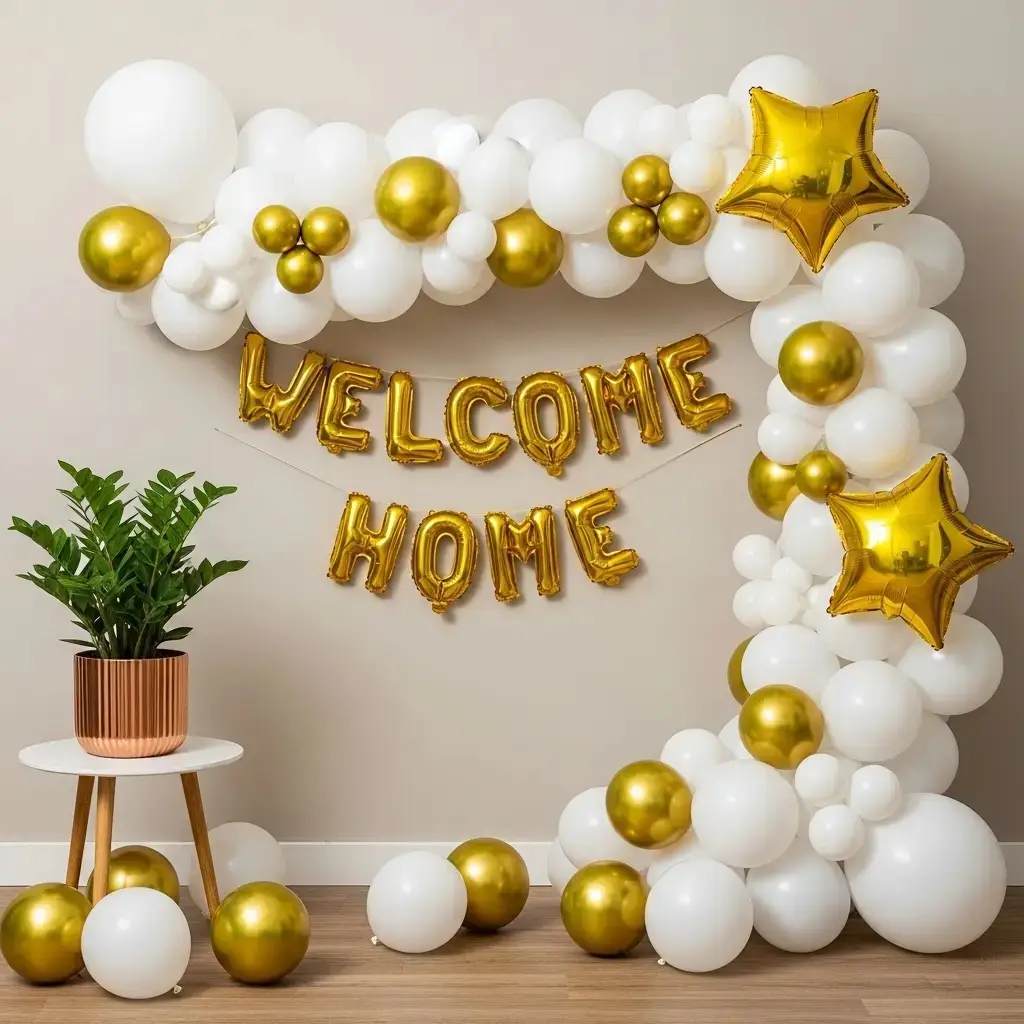Welcome Home Balloon Decoration — Newborn Baby Welcome Decoration