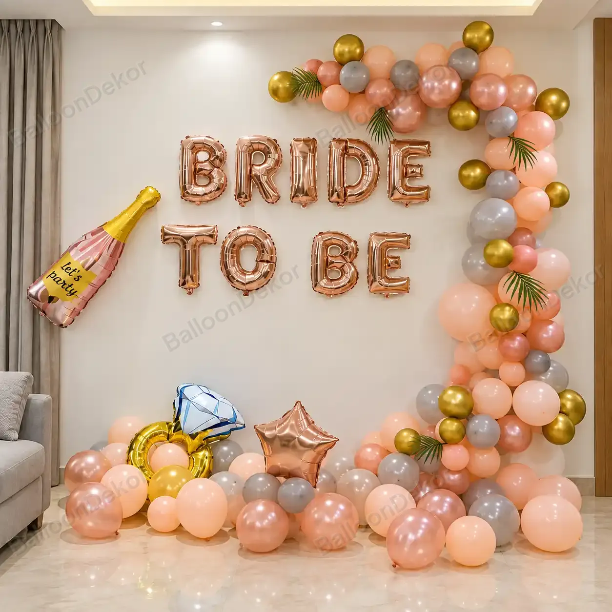 Chic Bride To Be Balloon Decoration — Bachelorette Party Decoration