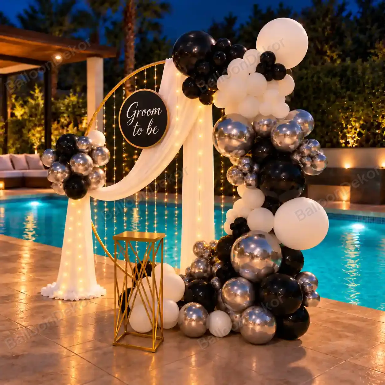 Classy Groom To Be Balloon Decoration — photo 2