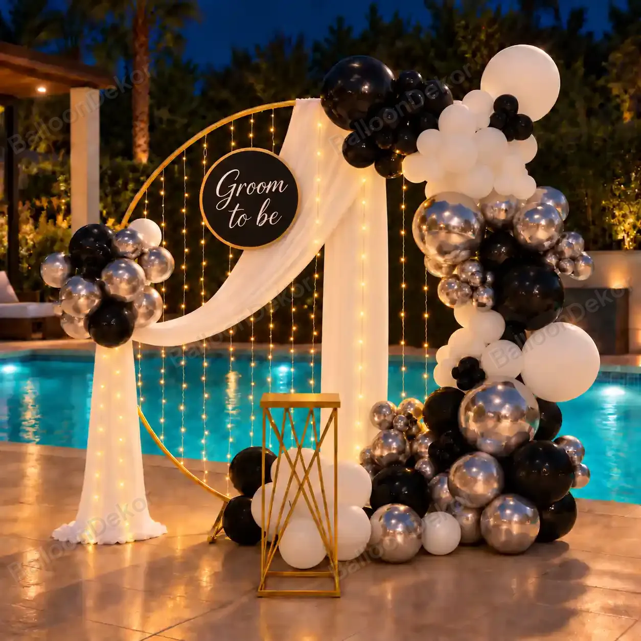 Classy Groom To Be Balloon Decoration