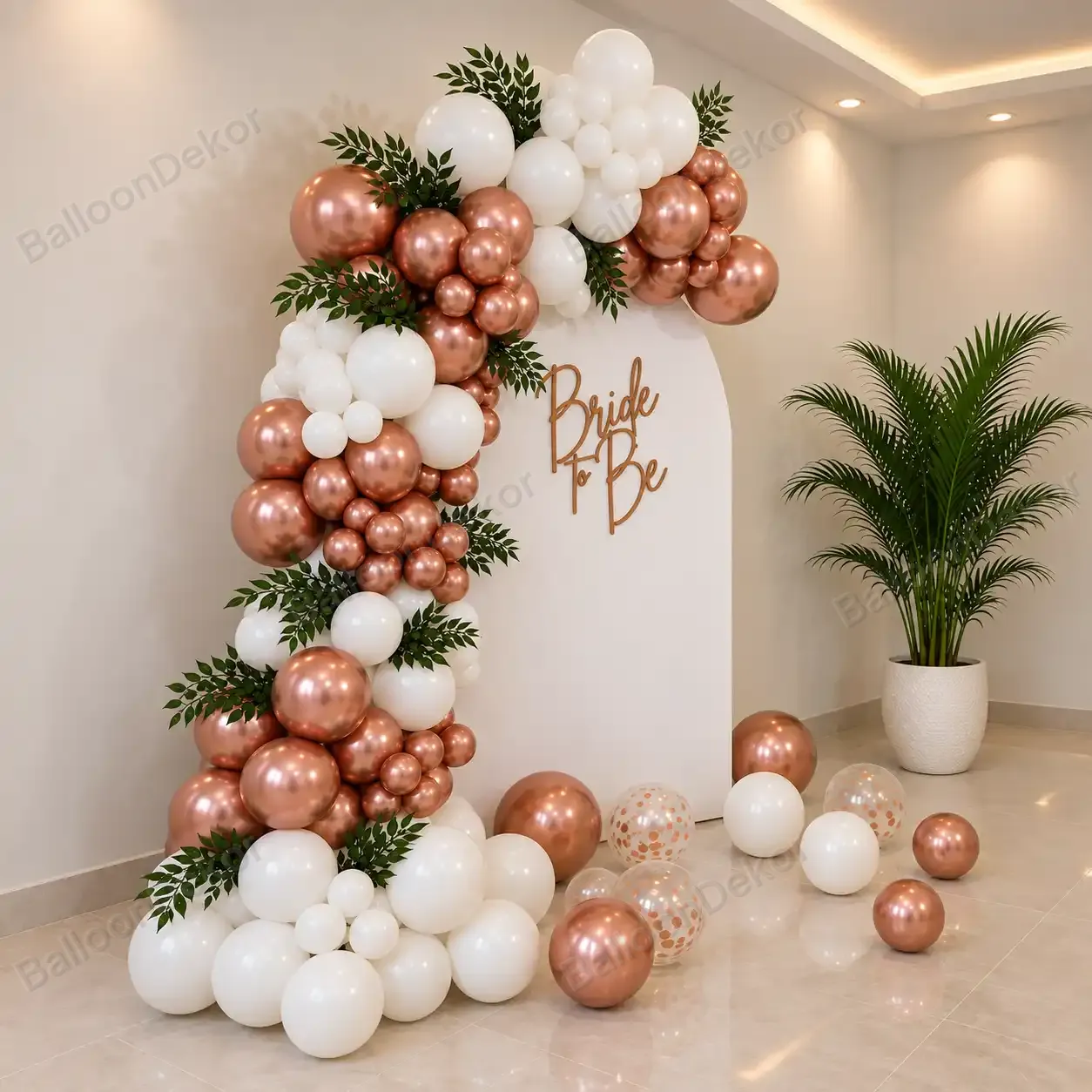 Elegant Bride To Be Balloon Backdrop — thumbnail 2