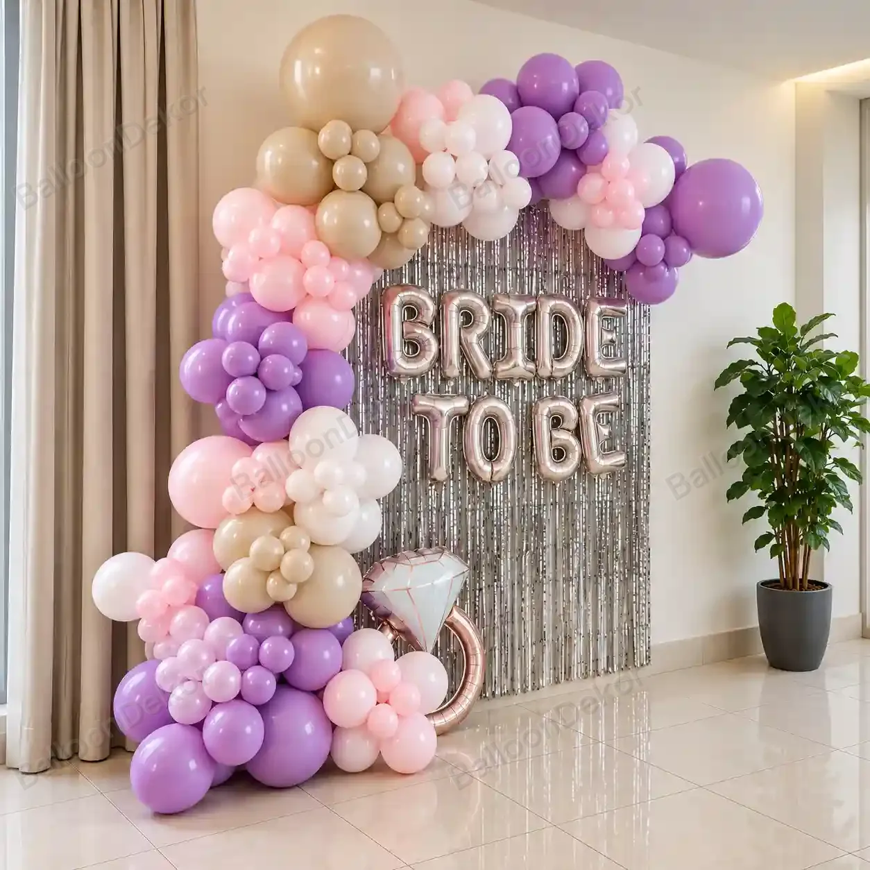 Gorgeous Bride To Be Balloon Decor — thumbnail 2