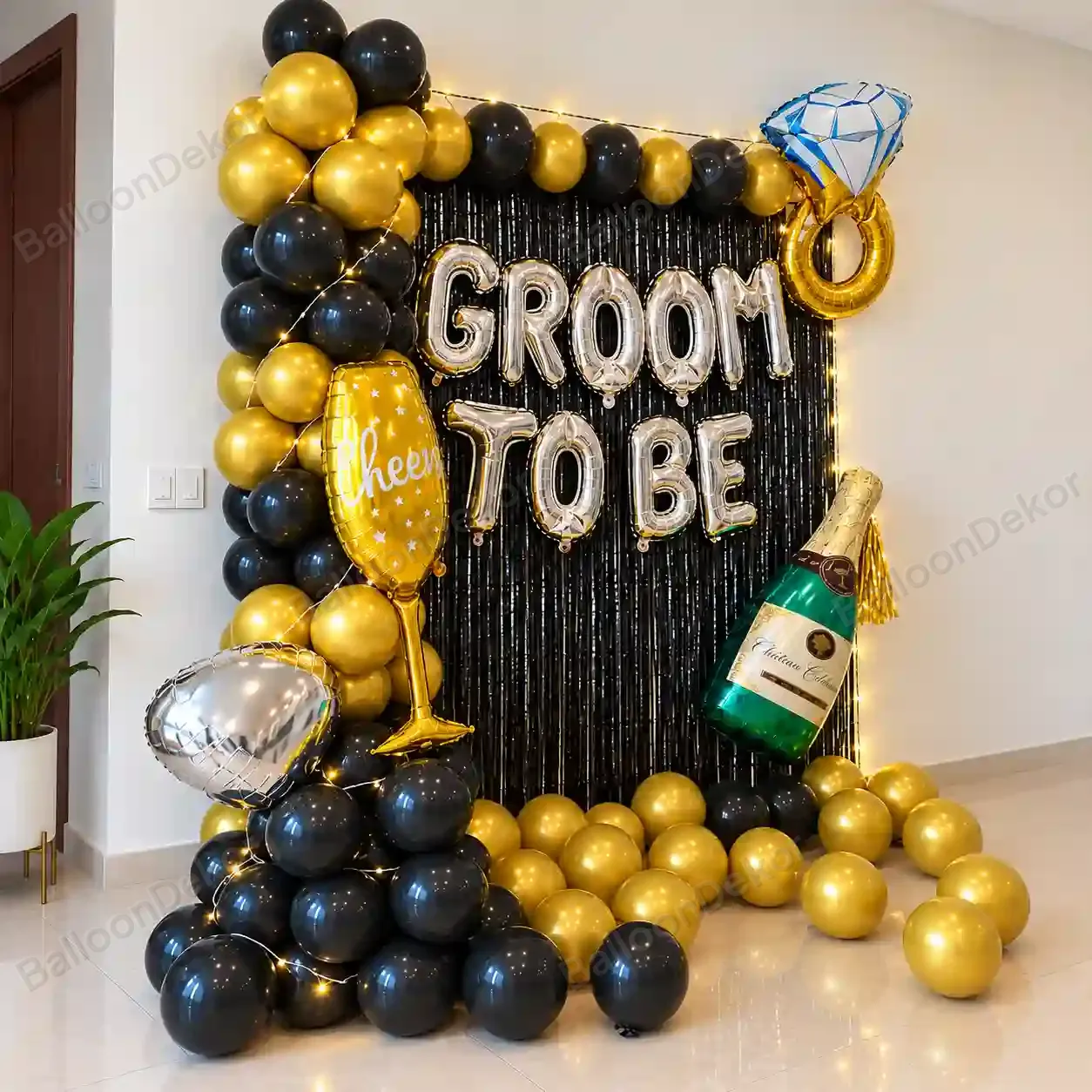 Groom To Be Balloon Room Setup — thumbnail 2
