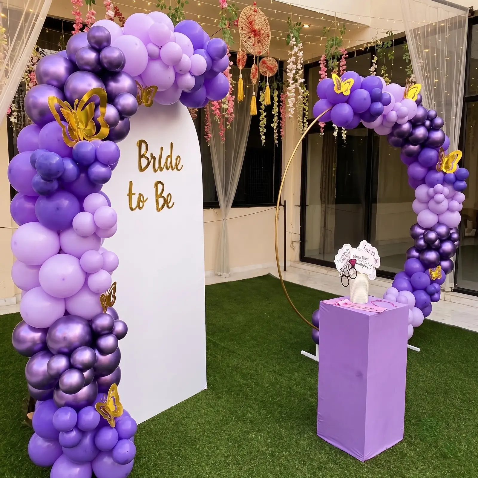 Lavender Theme Bachelorette Backdrop — thumbnail 3