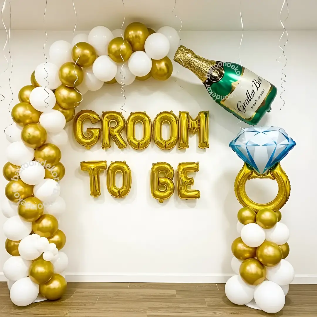 Premium Groom To Be Balloon Setup — Bachelorette Party Decoration