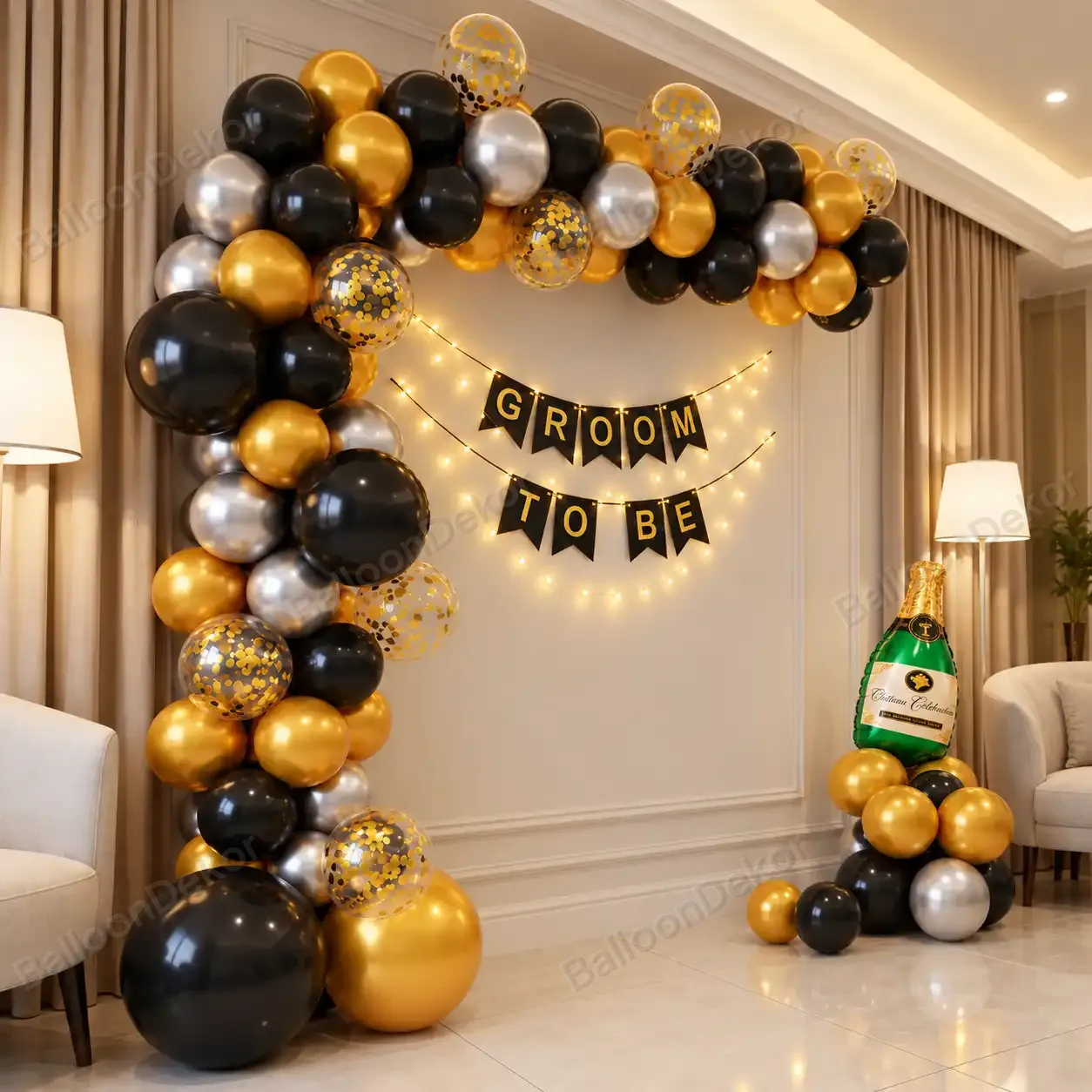 Stylish Groom To Be Balloon Decoration — thumbnail 2