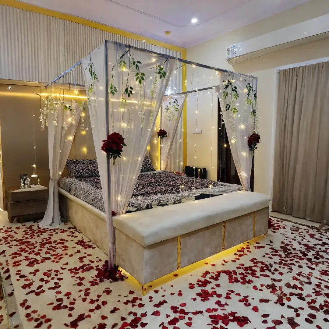 Dreamy Rose Petal Bed Decor