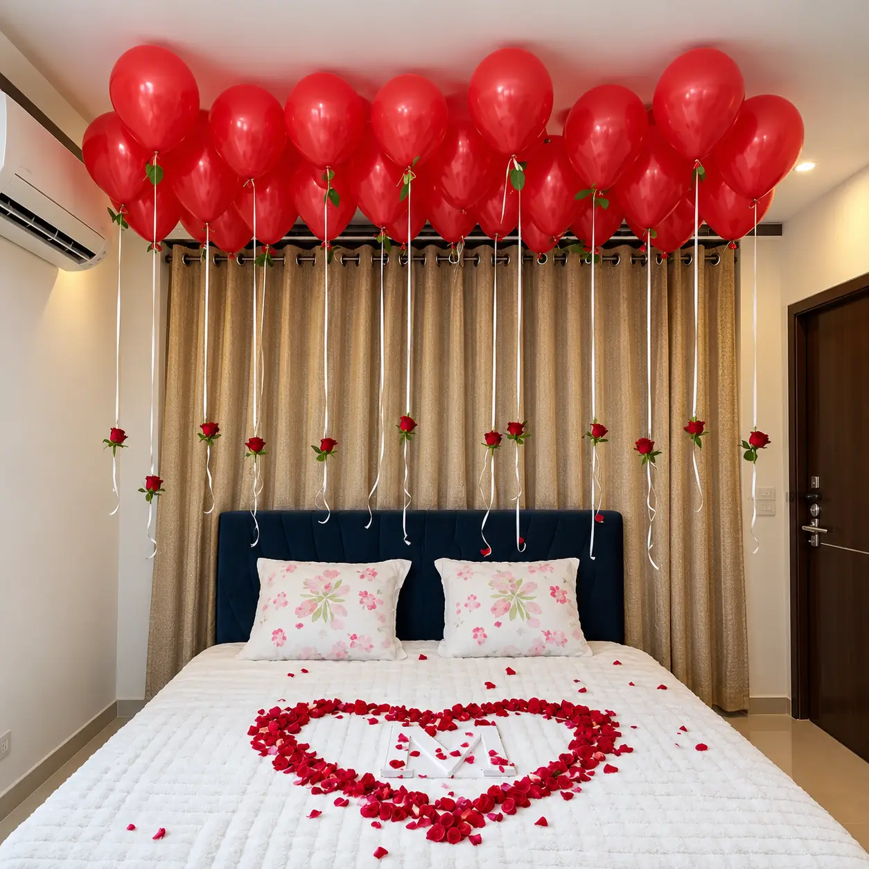 Bedroom Decoration for Wedding Night — First Wedding Night Decoration in Kolkata in Kolkata