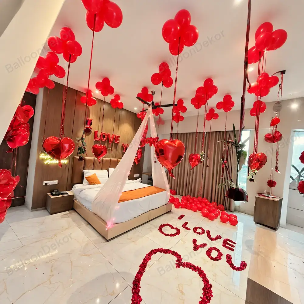 Newlywed Room Setup — First Wedding Night Decoration in Kolkata in Kolkata