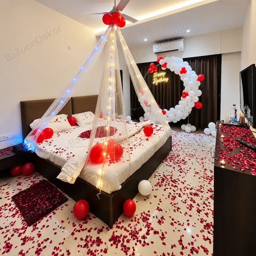 Romantic Retreat Decor — Anniversary Decoration in Hyderabad in Hyderabad