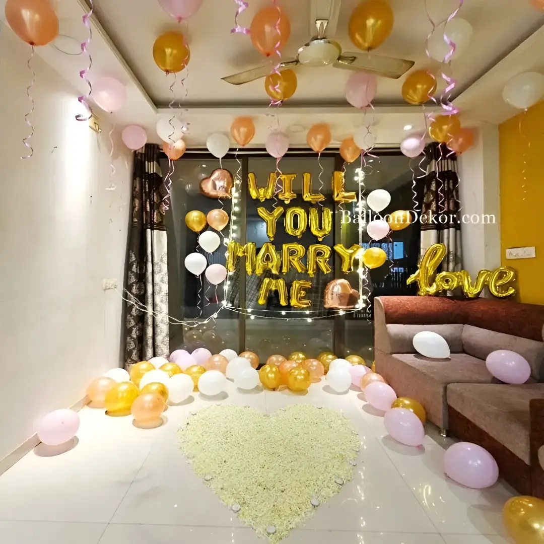 Proposal Balloon Decoration at Home — photo 2