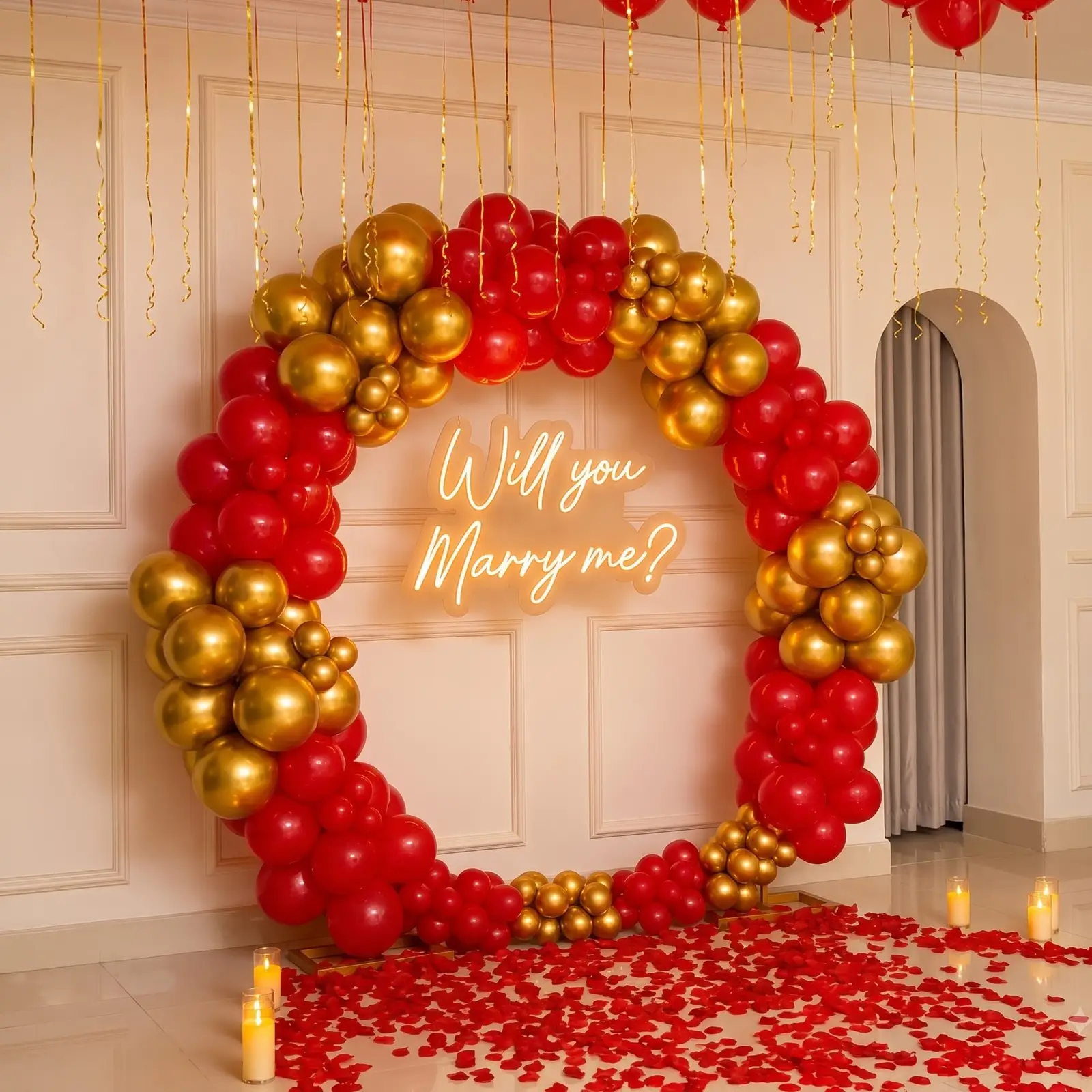 Romantic Proposal Balloon Backdrop — photo 2