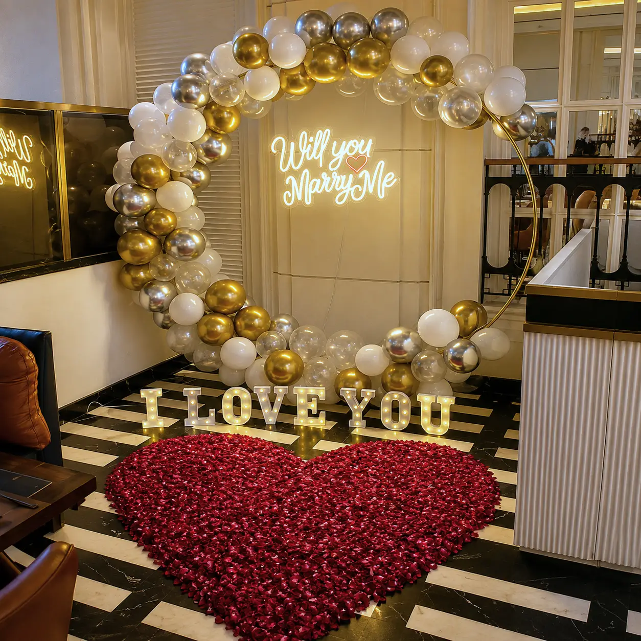 Will You Marry Me Proposal Setup — Proposal Decoration
