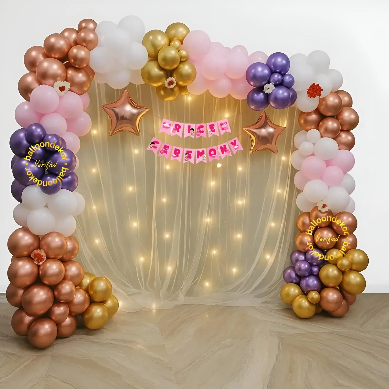 Rice Ceremony Balloon Setup