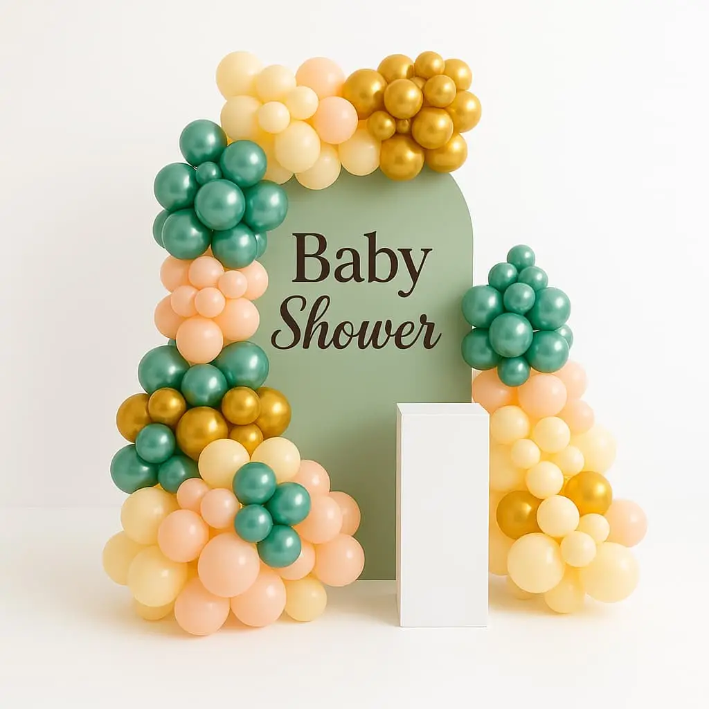 Modern Baby Shower Backdrop Decoration