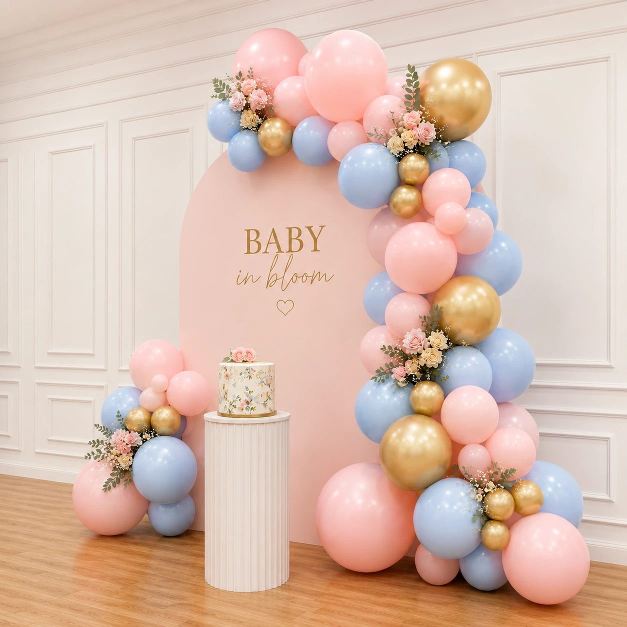 Baby in Bloom Pastel Baby Shower Balloon Decoration — thumbnail 2