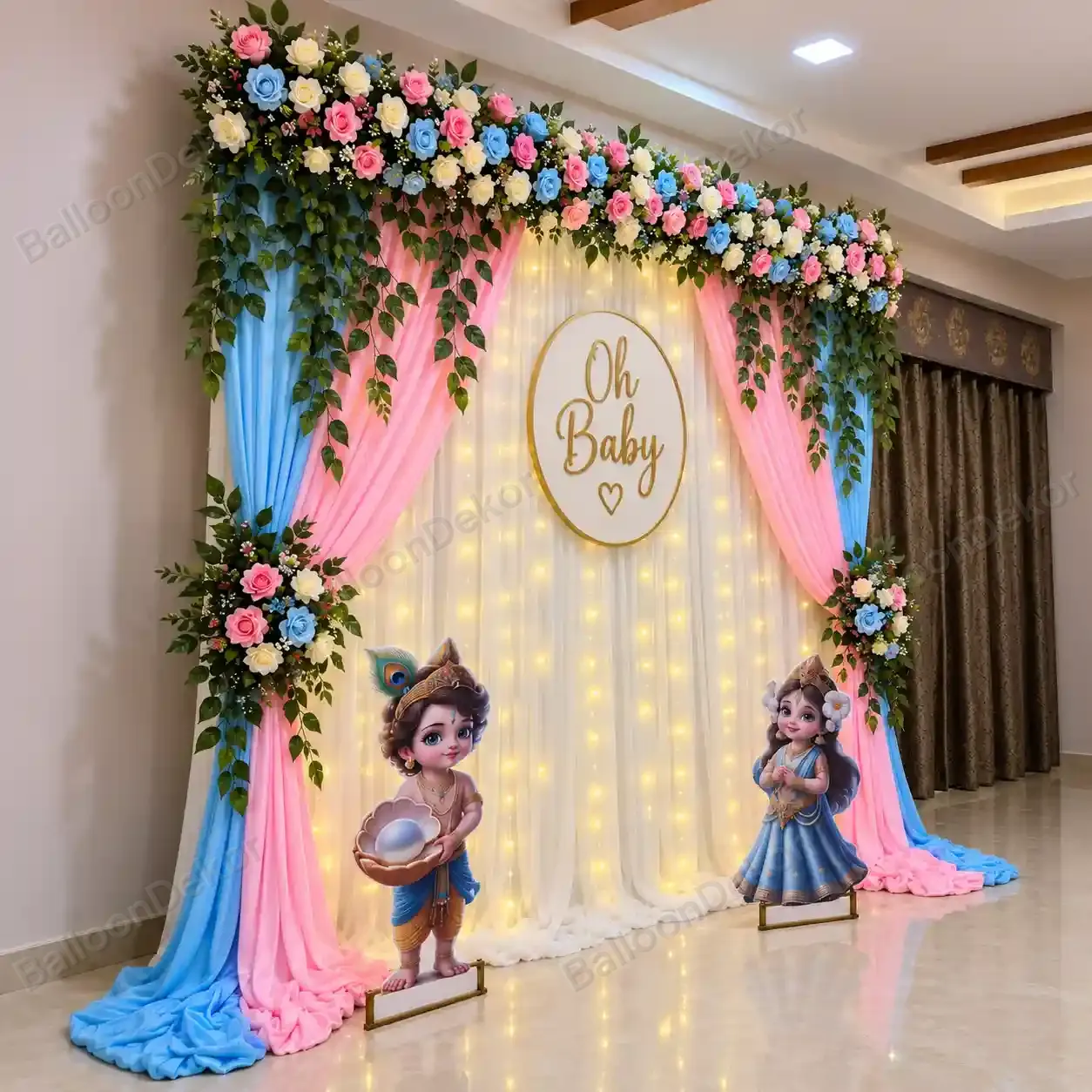 Elegant Floral Oh Baby Decor — thumbnail 2