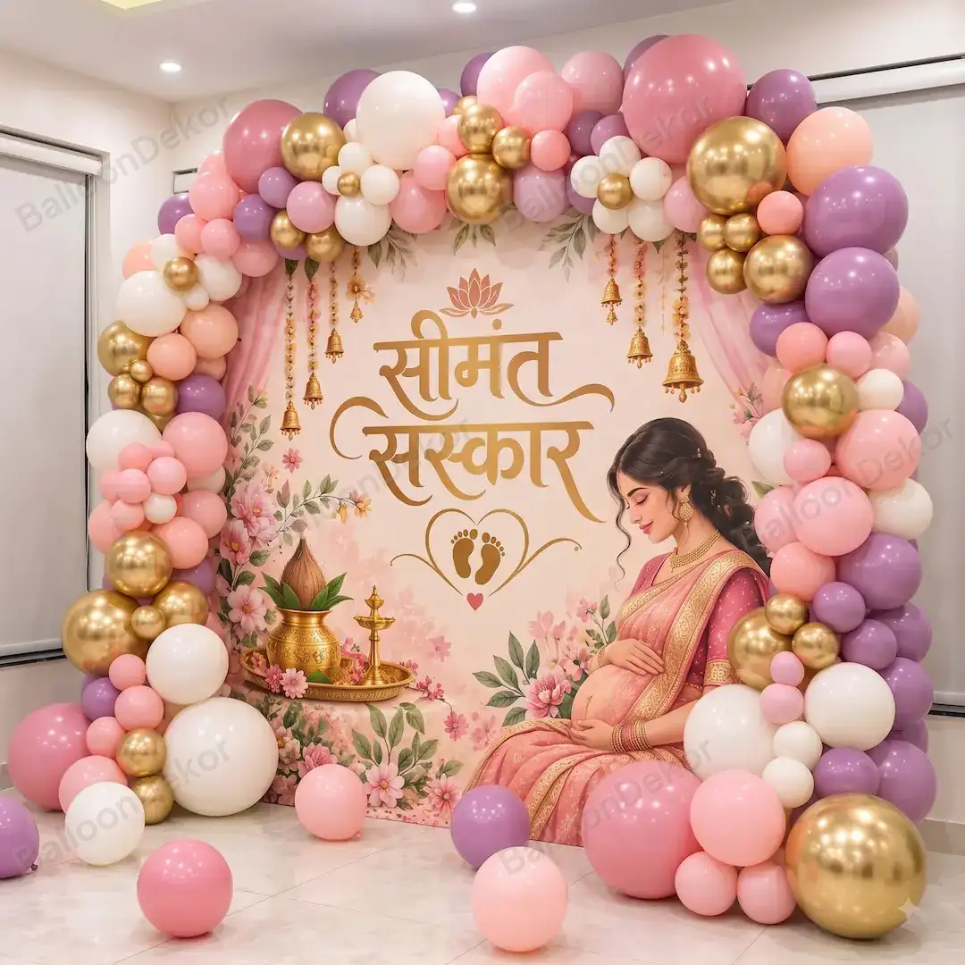 Elegant Seemant Sanskar Backdrop Decor — thumbnail 3