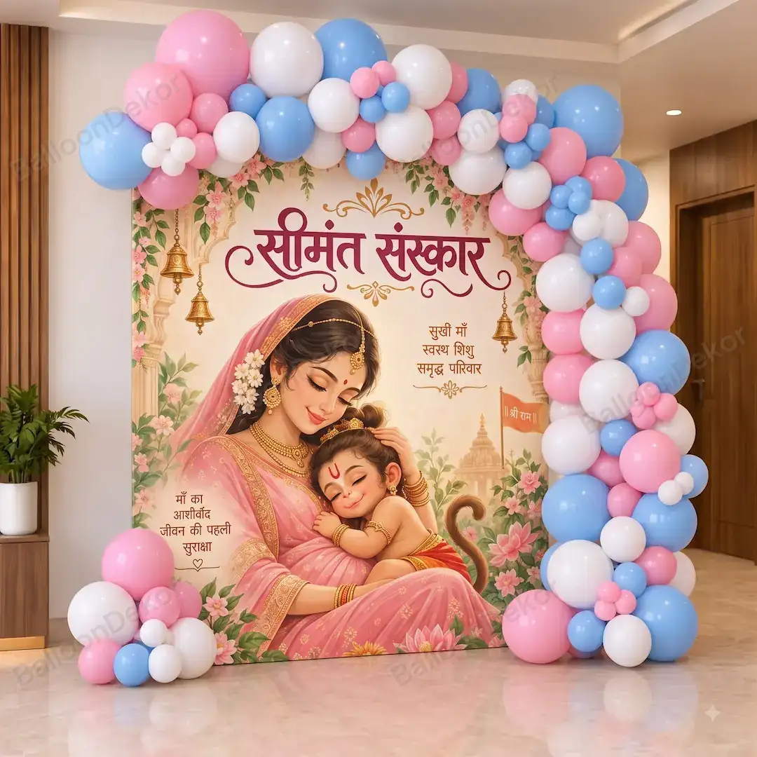 Little Hanuman Ji Theme Seemant Sanskar Setup — thumbnail 2