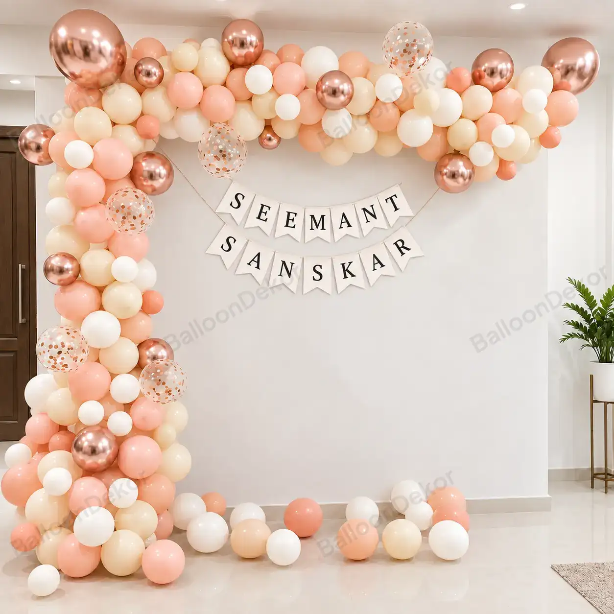 Seemant Ceremony Arch Decoration — Seemant Sanskar Decoration at Home & Venue