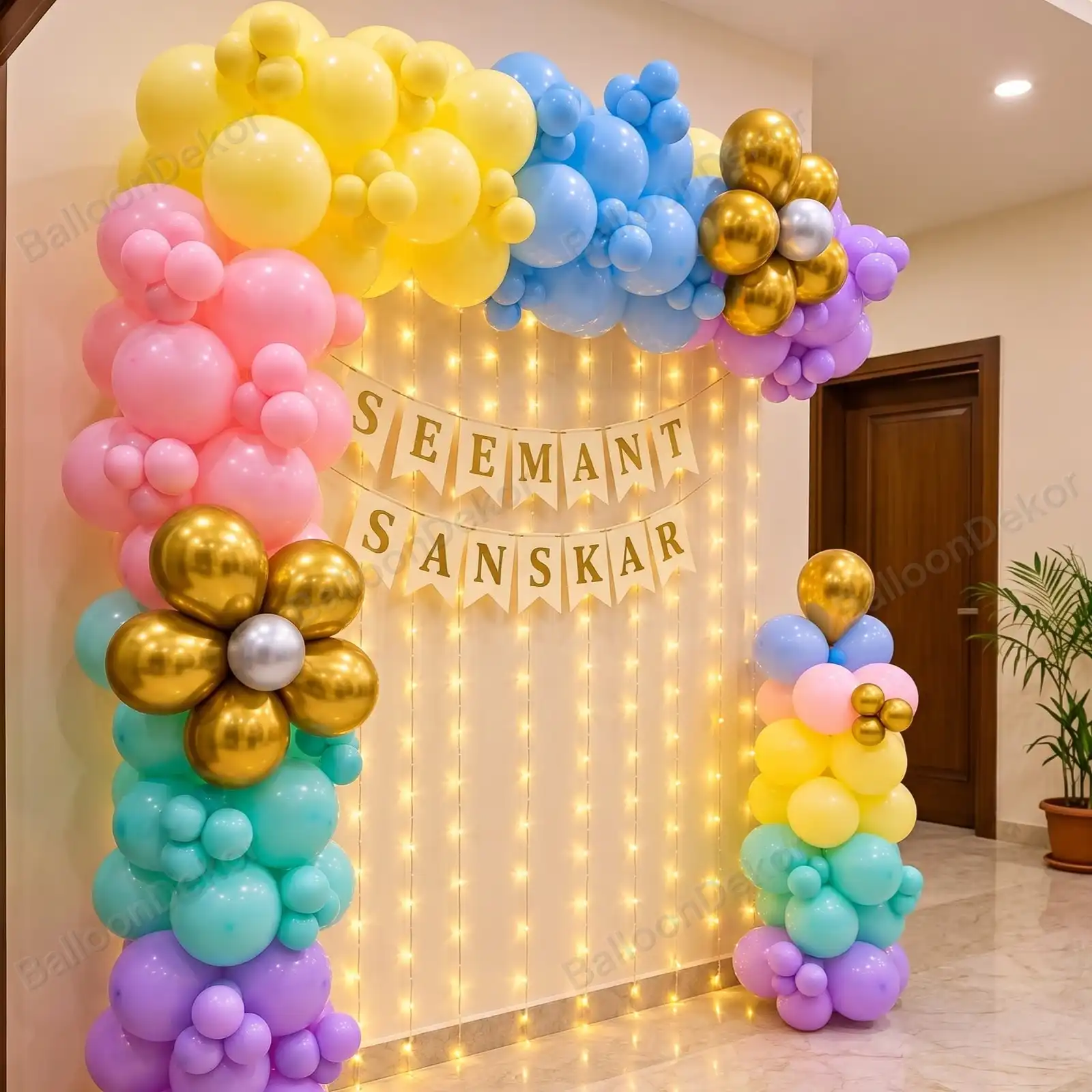 Simple Balloon Arch for Seemant Sanskar — thumbnail 2
