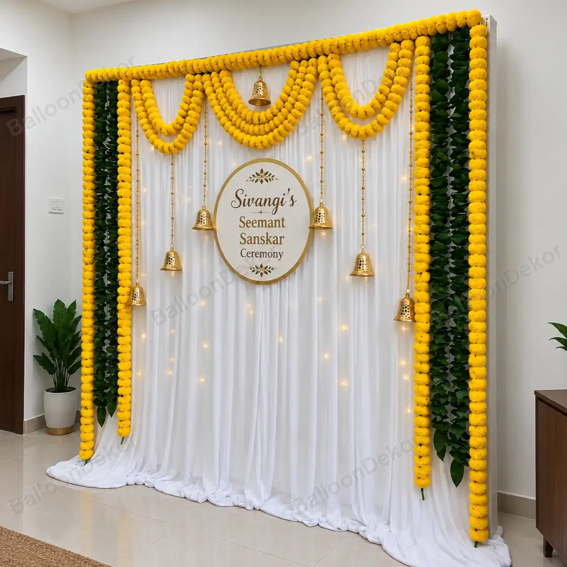 Simple Traditional Decoration for Seemant Celebration — thumbnail 2