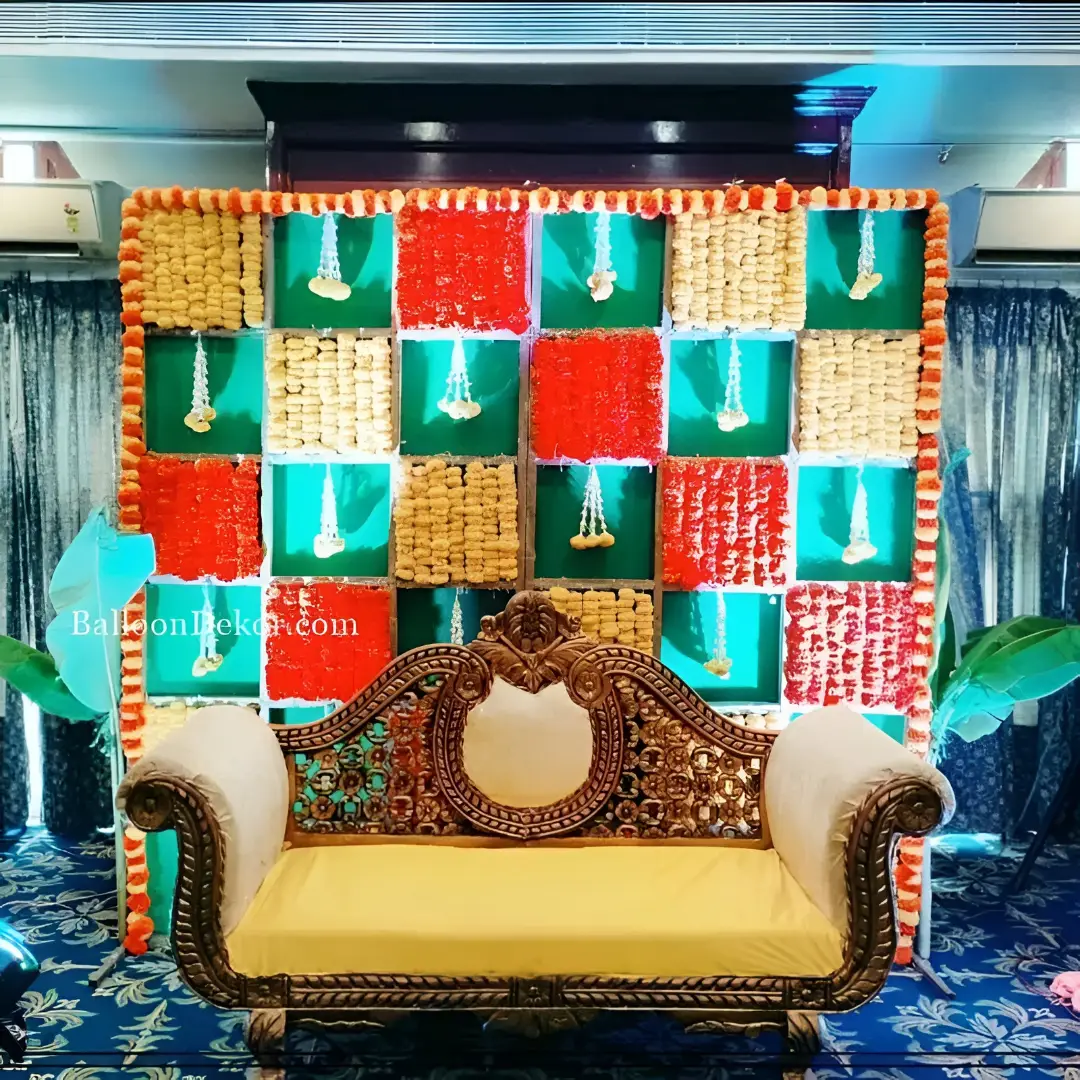 Traditional Flower Backdrop Decor — Baby Shower Decoration in Lucknow in Lucknow