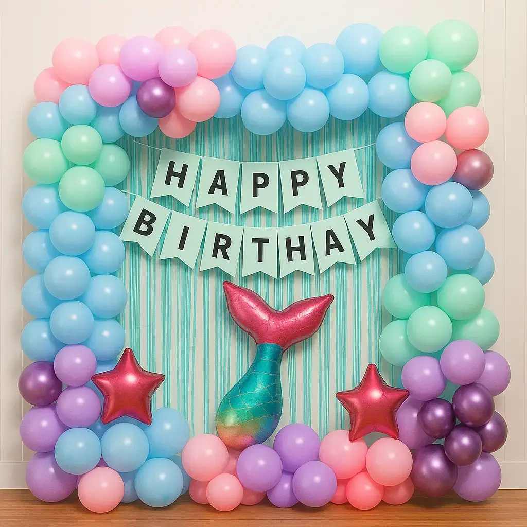 Mermaid Theme Decoration colorful arch