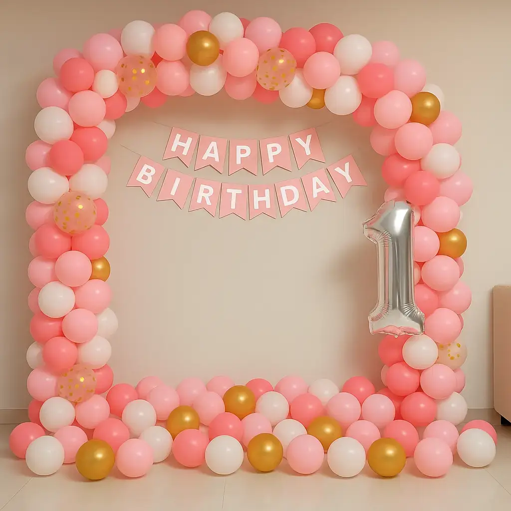 Birthday Arch Decoration with balloons