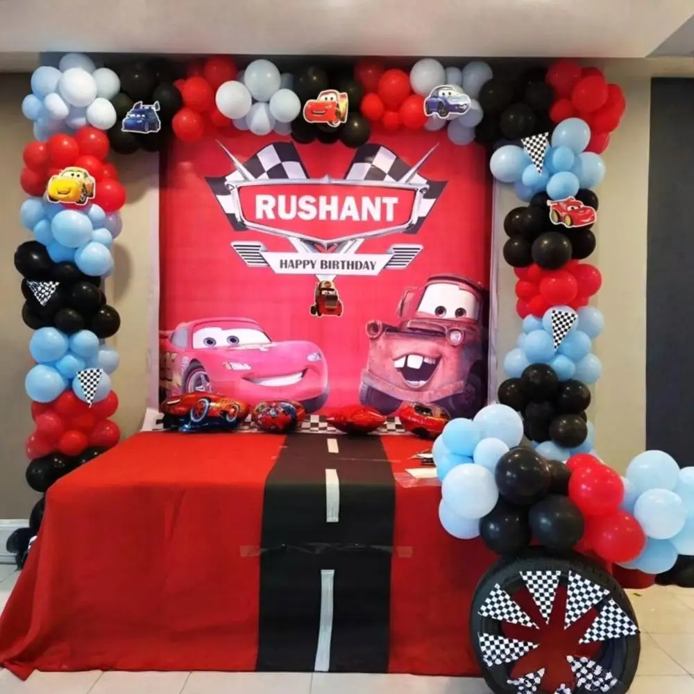 Cute Car Theme Kids Birthday Setup