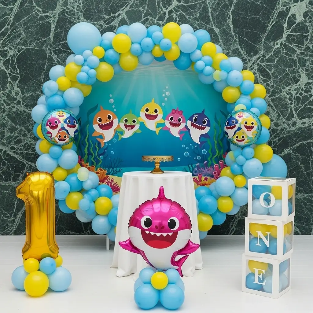 Birthday Baby Shark Ring Decor