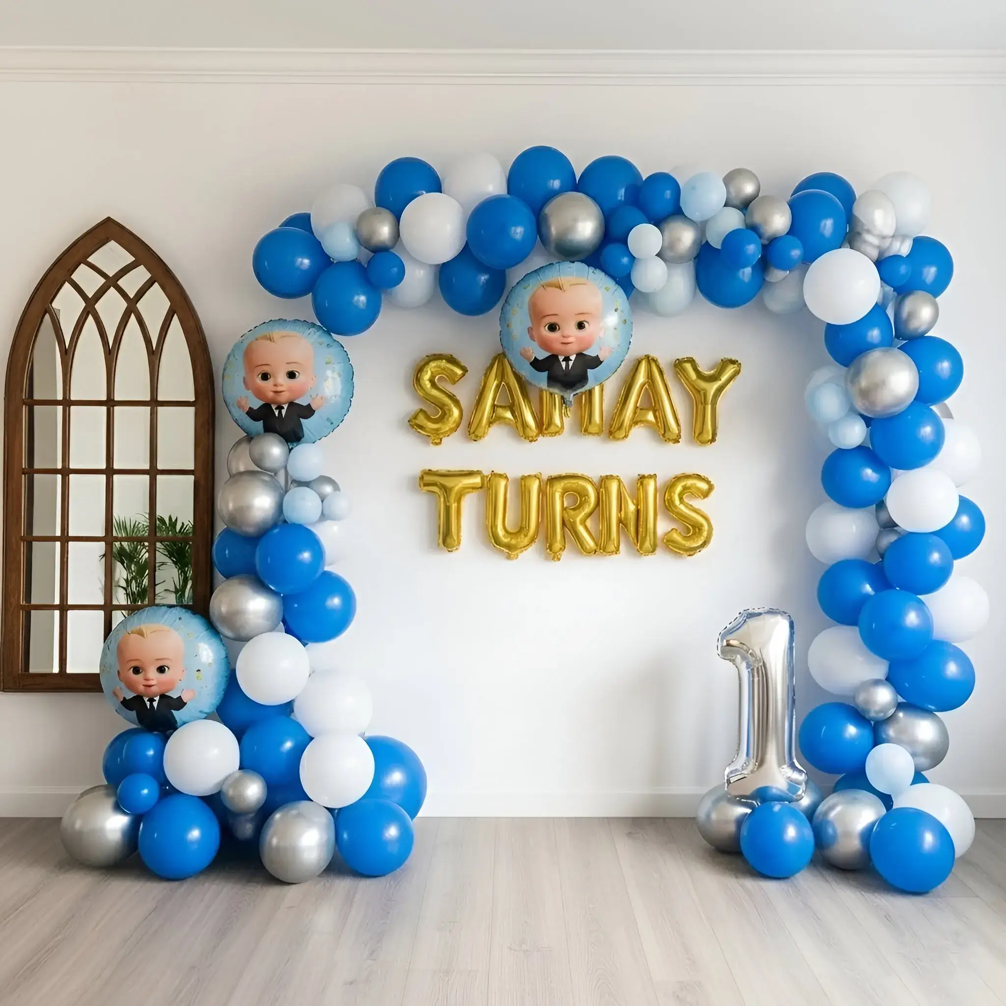 Elegant Boss Baby Theme Birthday Setup