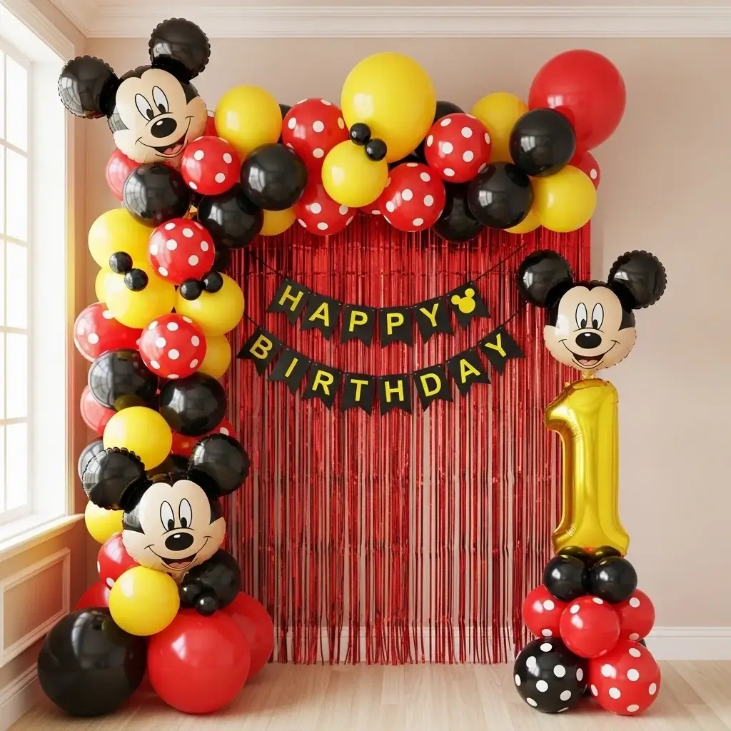 Cute Mickey Theme Birthday Decoration