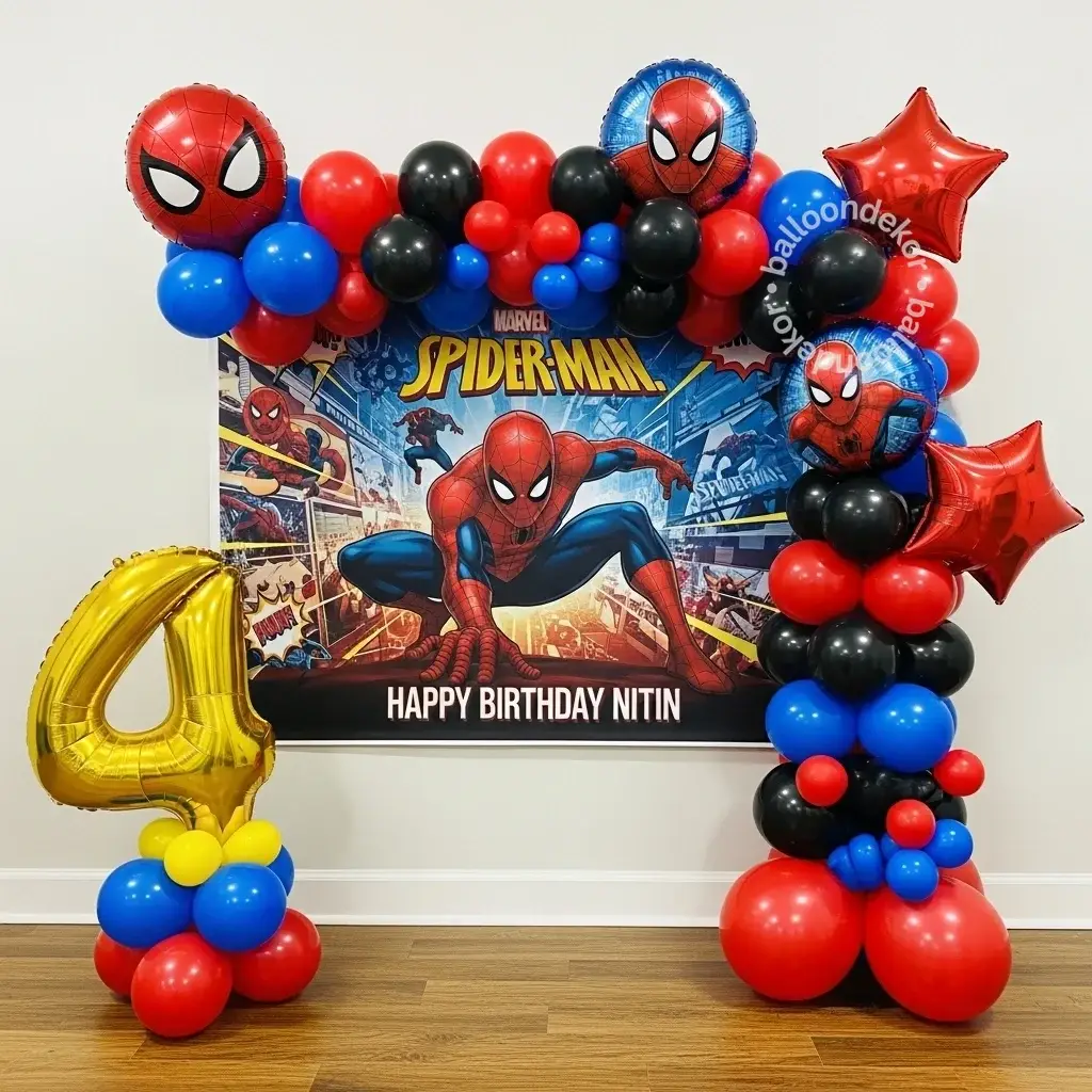 Amazing Spiderman Birthday Setup