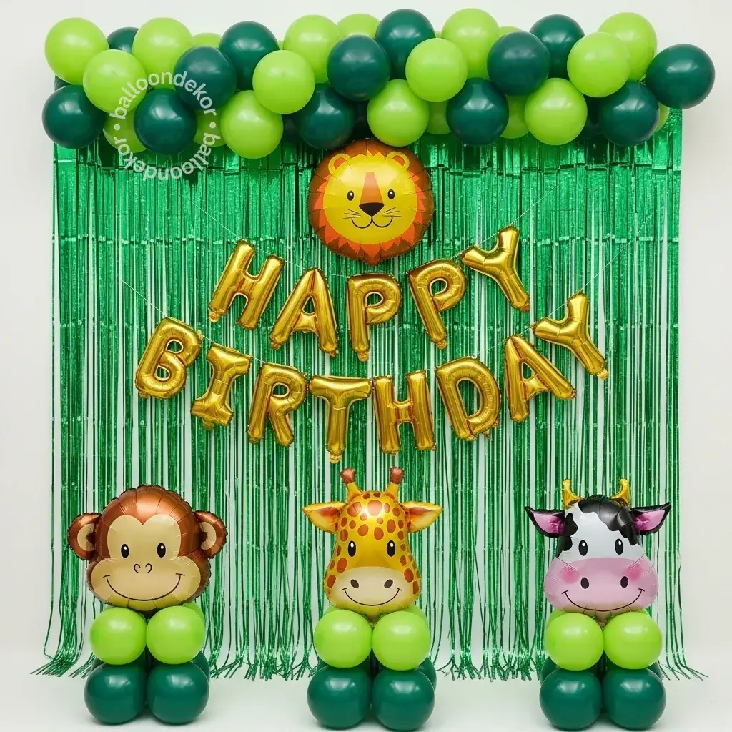 Forest Adventure Theme Balloon Decor