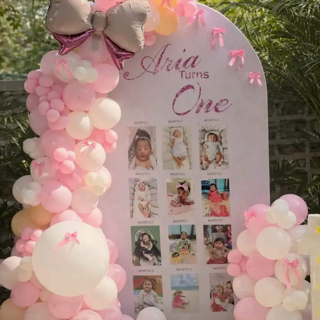 One Year Memory Birthday Backdrop — thumbnail 3