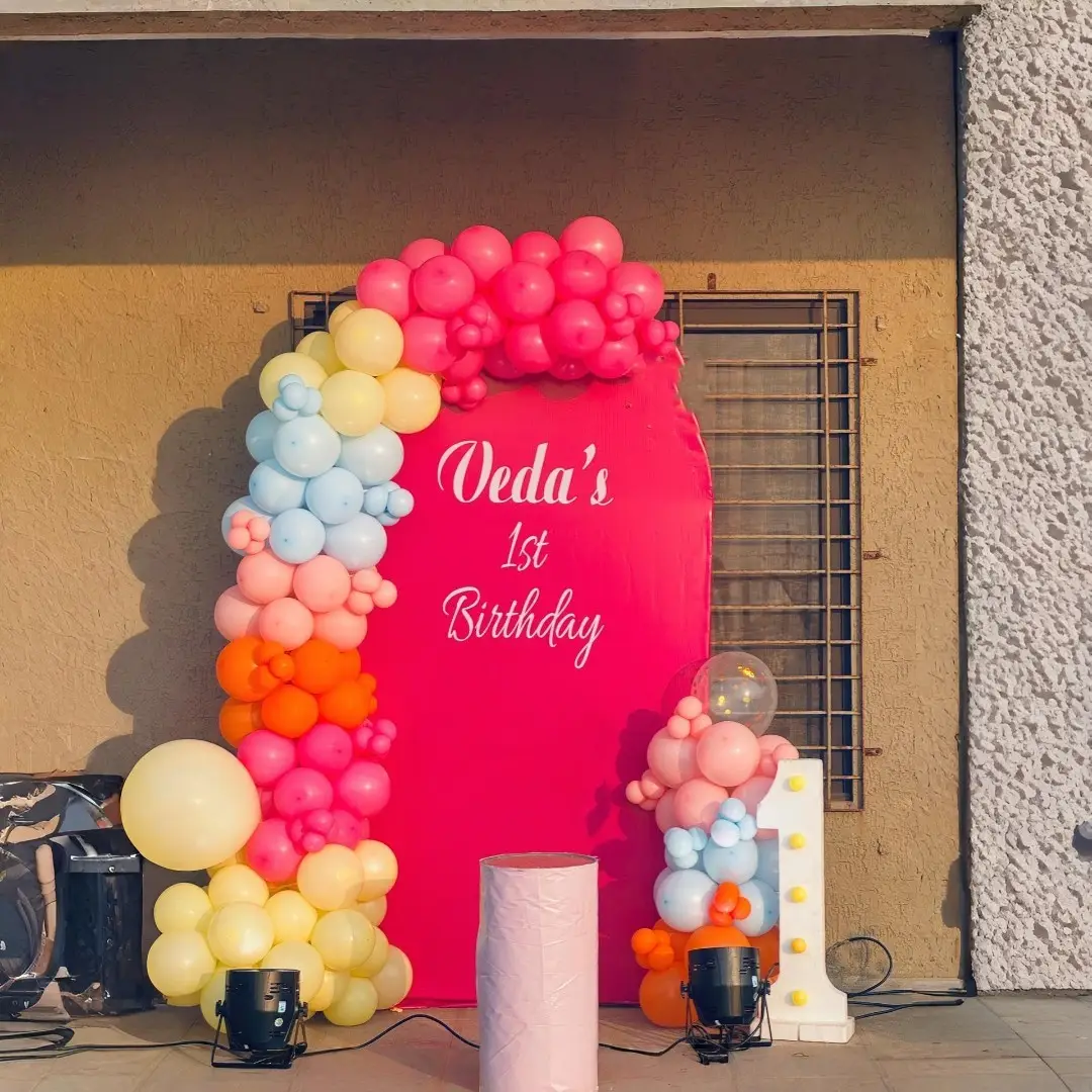 Colorful 1st Birthday Decor