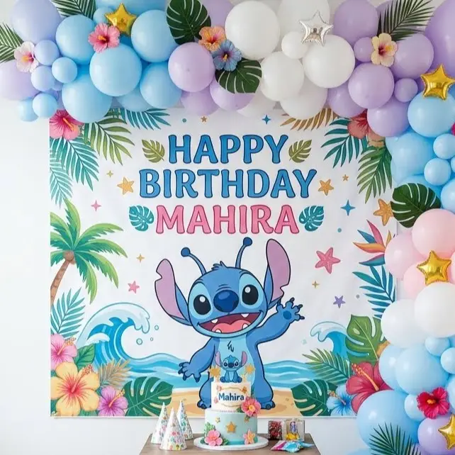 Stitch Birthday Backdrop Decoration — photo 2