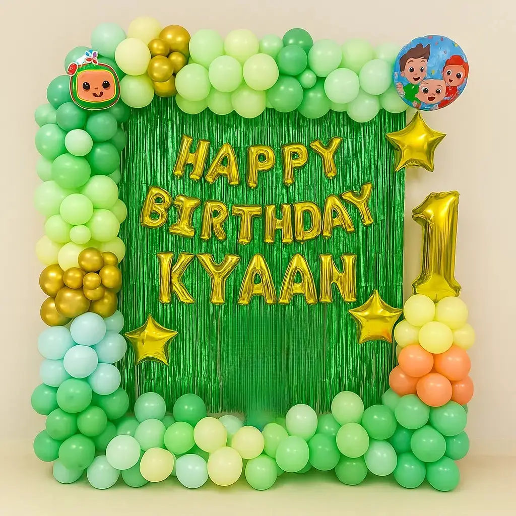 1st Birthday Cocomelon  Setup — Birthday Decoration for Baby Boy