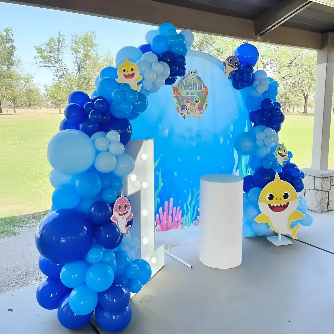 Baby Shark 1st Birthday Balloon Decoration — thumbnail 2