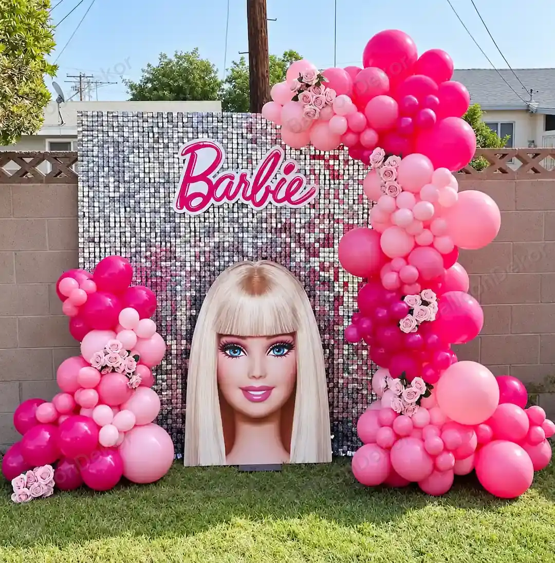 Barbie Premium Sequins Setup — Barbie Theme Decoration