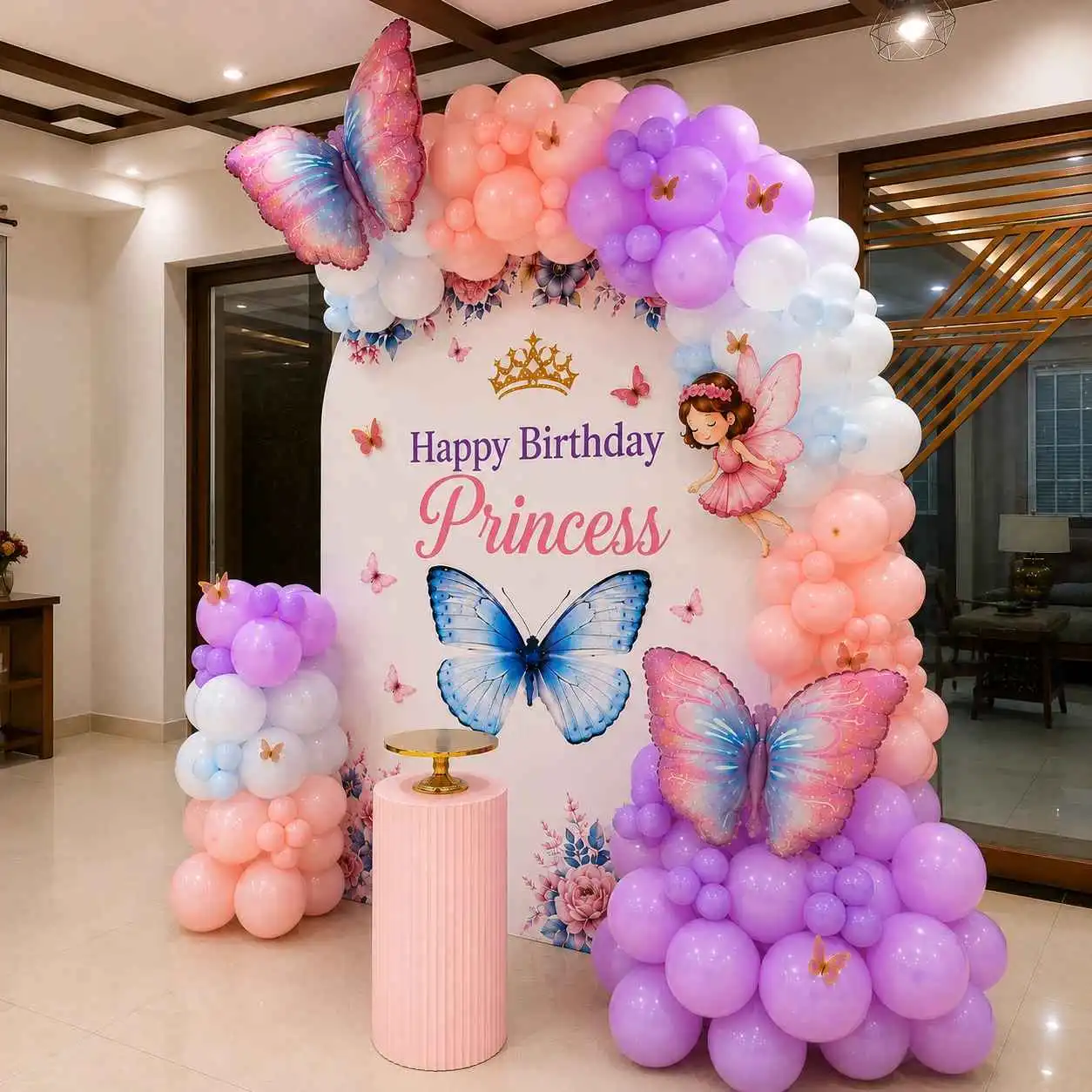 Butterfly Princess Birthday Balloon Decoration — photo 2