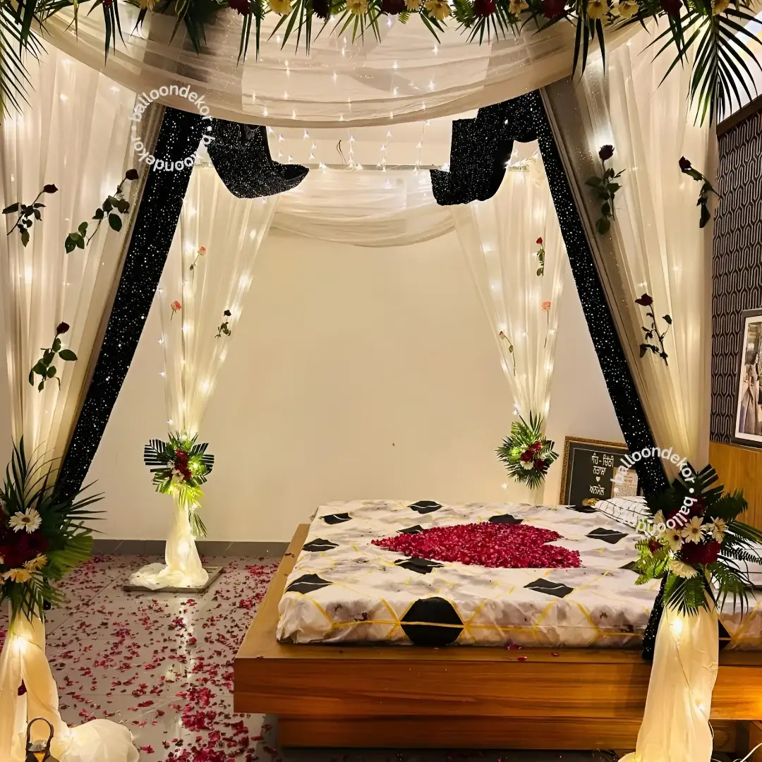 Canopy Style First Night Bed Decoration — photo 2