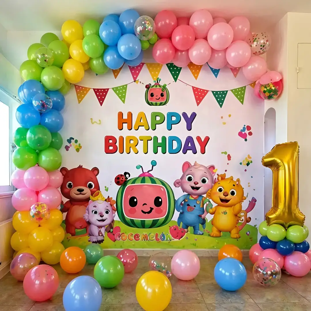 Cocomelon Balloon Arch Decoration — Cocomelon Theme Decoration in Amritsar