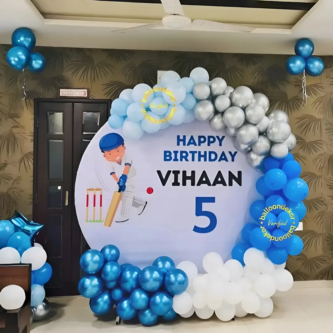 Cricket Themed Birthday Backdrop — thumbnail 2
