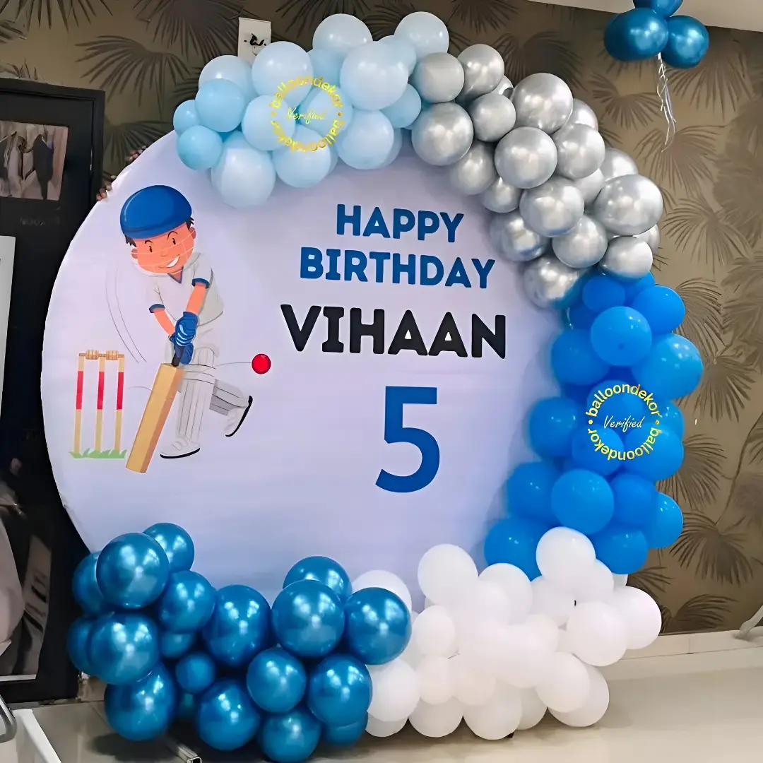 Cricket Themed Birthday Backdrop — thumbnail 3