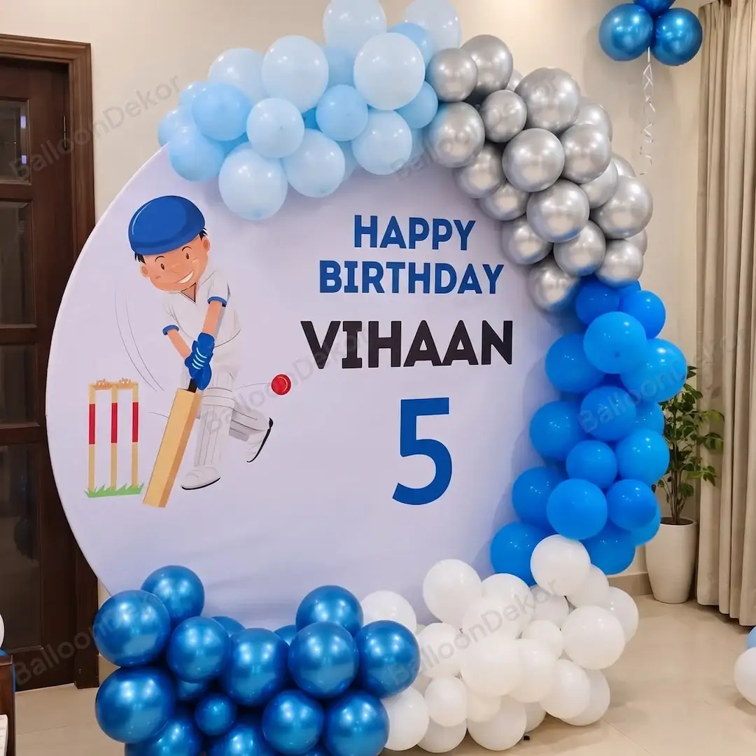 Cricket Themed Birthday Backdrop — thumbnail 3