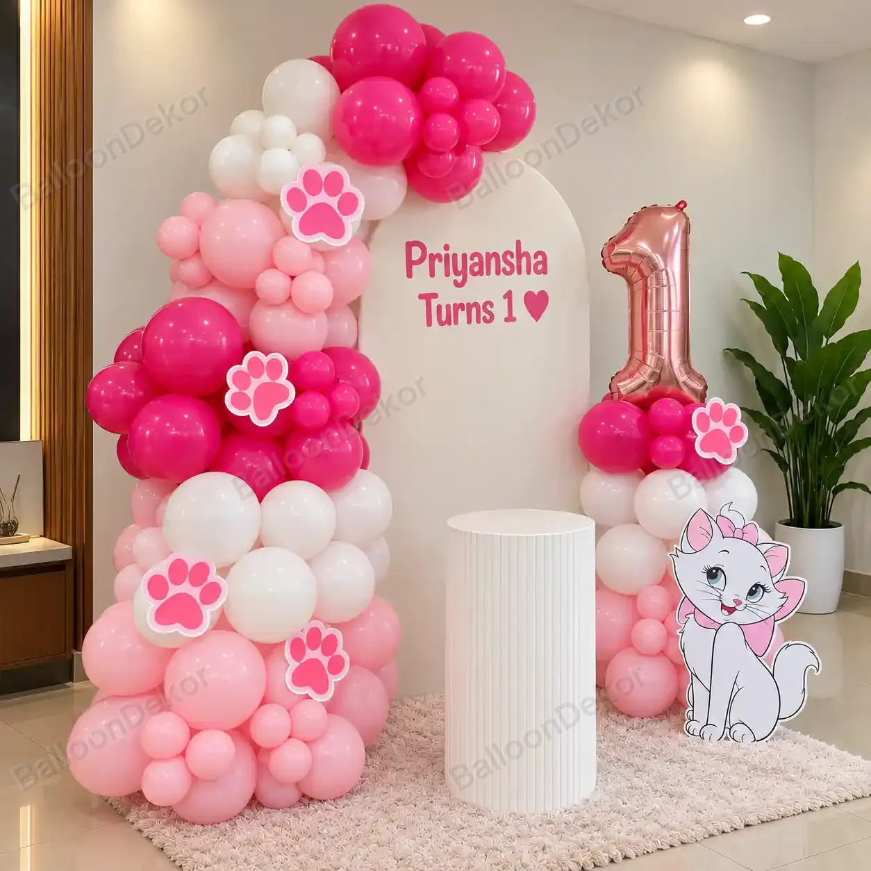 Cute Cat Theme Birthday Decoration — photo 2