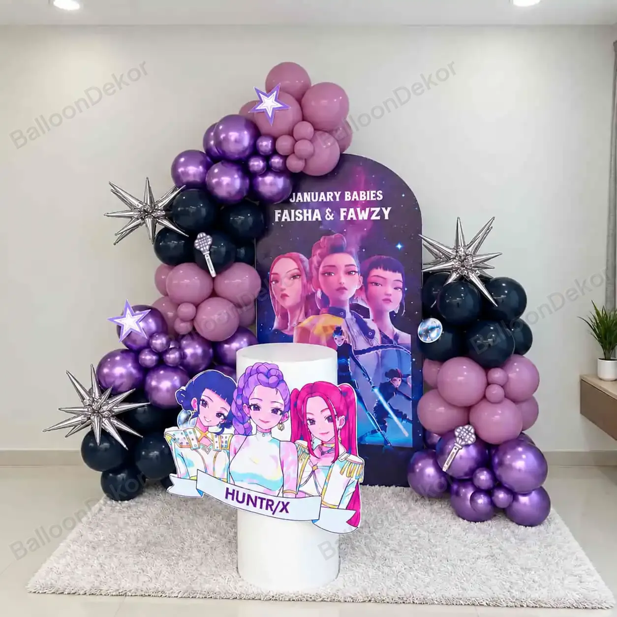Pop Demon Hunter Kids Birthday Decoration