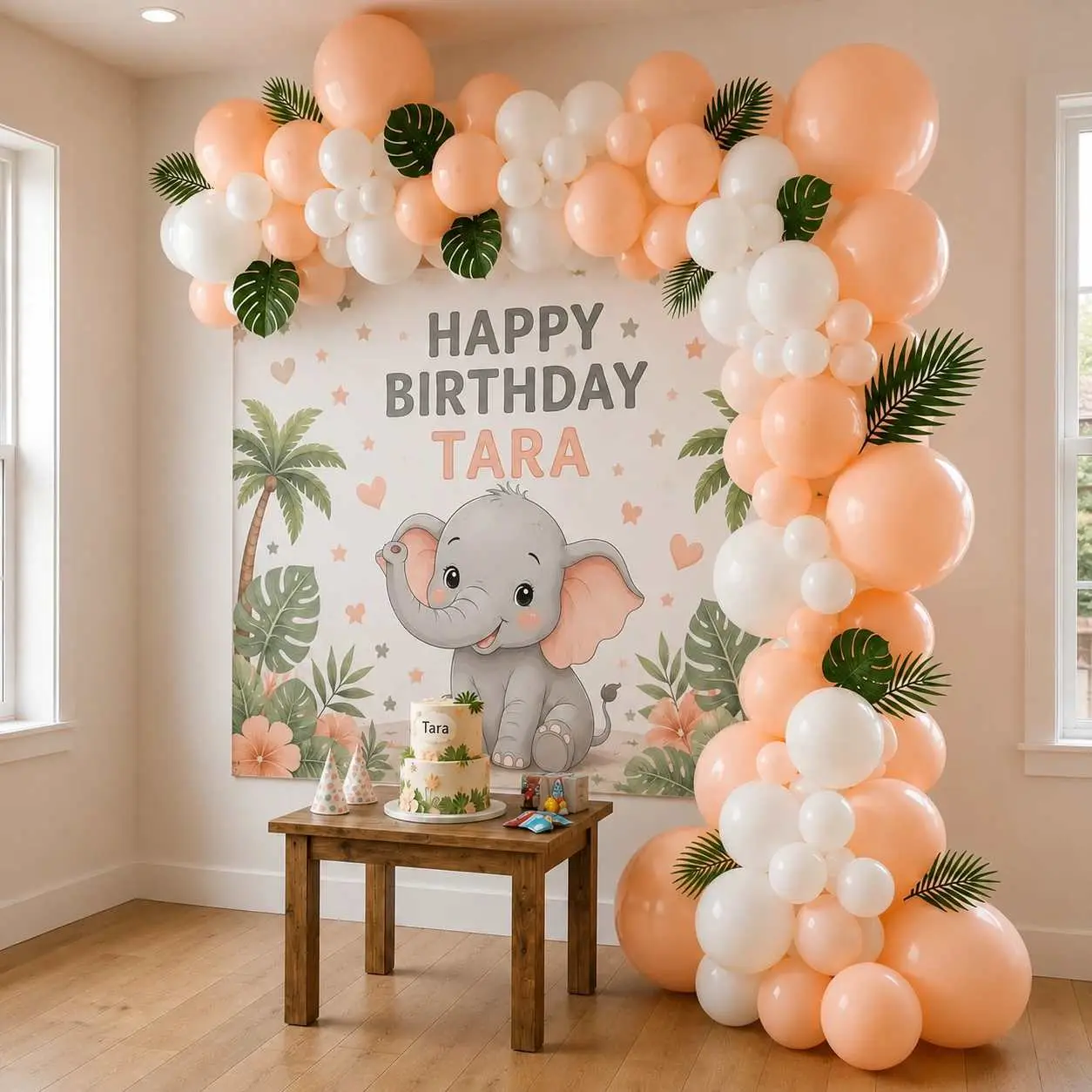 Elephant Theme Birthday Balloon Decoration — thumbnail 2